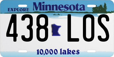 MN license plate 438LOS