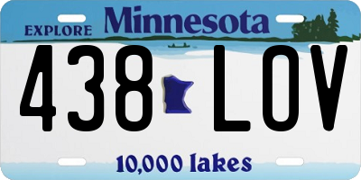 MN license plate 438LOV