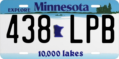MN license plate 438LPB