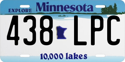 MN license plate 438LPC