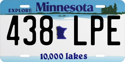 MN license plate 438LPE