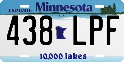 MN license plate 438LPF