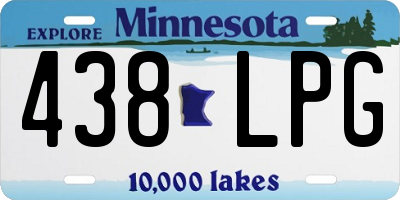 MN license plate 438LPG