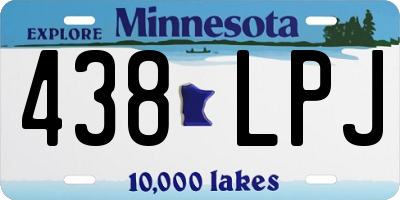 MN license plate 438LPJ