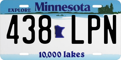 MN license plate 438LPN
