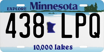 MN license plate 438LPQ