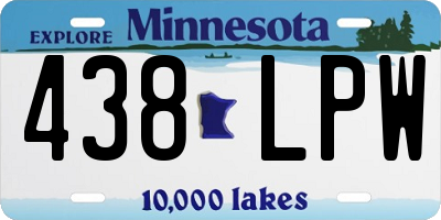 MN license plate 438LPW