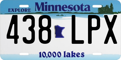 MN license plate 438LPX