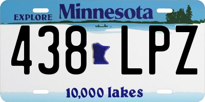 MN license plate 438LPZ