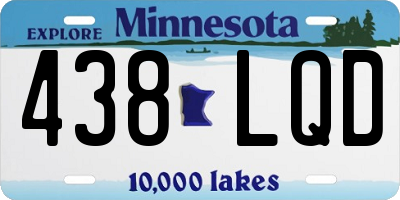 MN license plate 438LQD