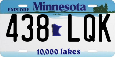 MN license plate 438LQK