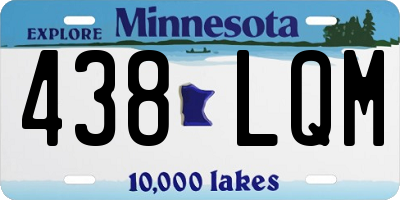 MN license plate 438LQM