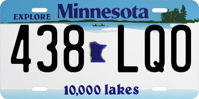 MN license plate 438LQO