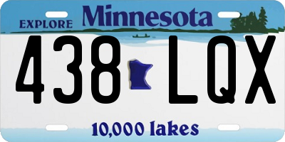 MN license plate 438LQX