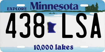 MN license plate 438LSA