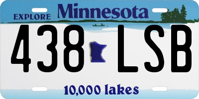 MN license plate 438LSB