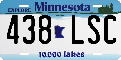 MN license plate 438LSC