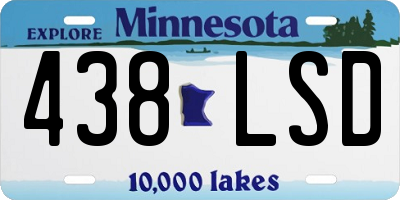 MN license plate 438LSD