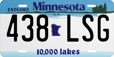 MN license plate 438LSG