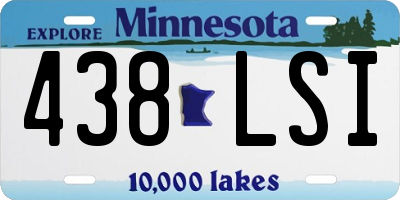 MN license plate 438LSI