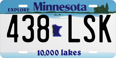 MN license plate 438LSK