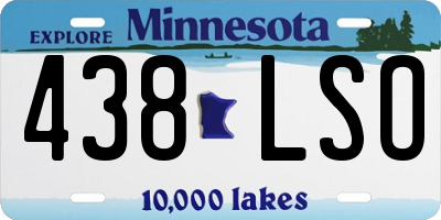 MN license plate 438LSO