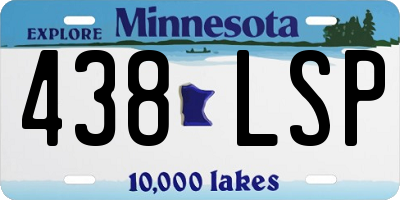 MN license plate 438LSP