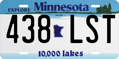 MN license plate 438LST