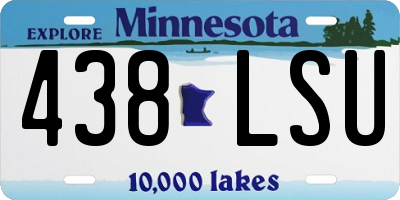 MN license plate 438LSU