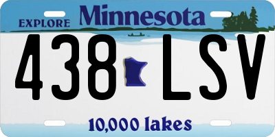 MN license plate 438LSV
