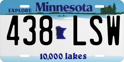 MN license plate 438LSW