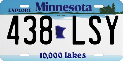 MN license plate 438LSY