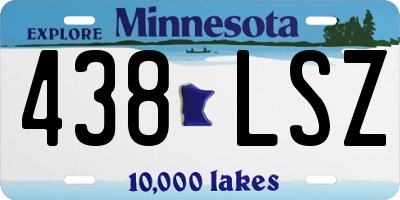 MN license plate 438LSZ