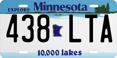 MN license plate 438LTA