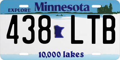 MN license plate 438LTB