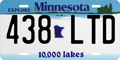 MN license plate 438LTD