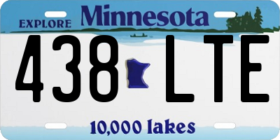 MN license plate 438LTE