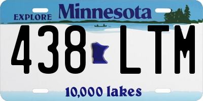 MN license plate 438LTM