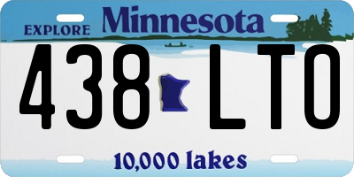 MN license plate 438LTO