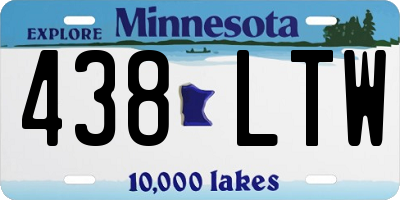MN license plate 438LTW