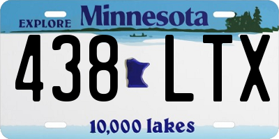MN license plate 438LTX