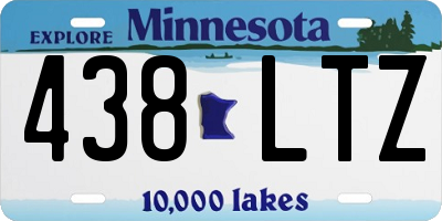 MN license plate 438LTZ