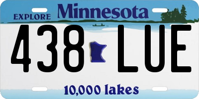 MN license plate 438LUE