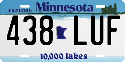 MN license plate 438LUF