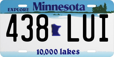 MN license plate 438LUI