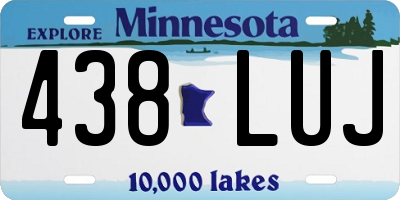 MN license plate 438LUJ