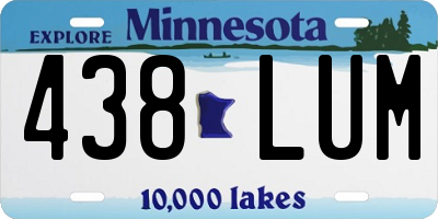 MN license plate 438LUM