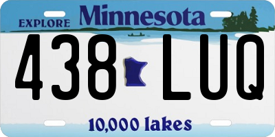 MN license plate 438LUQ