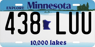 MN license plate 438LUU