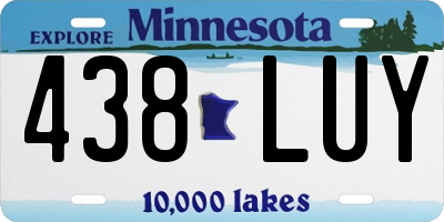 MN license plate 438LUY